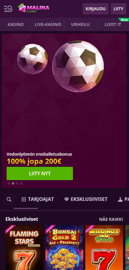 Malina Casino app